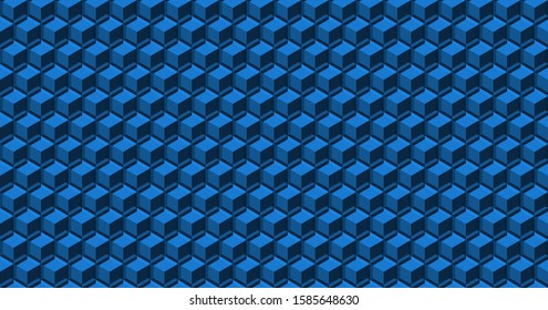 Abstract seamless geometric grid hexagonal background Classic Blue color