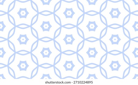 Abstractas sin fisuras hexágonos geométricos de patrón azul claro y blanco. Arte vectorial.
