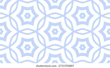 Hexágonos Geométricos Sem Costura Padrão Azul Claro. Arte vetorial.