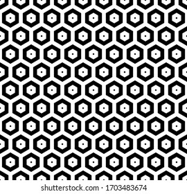 Abstract seamless geometric hexagons pattern. Vector art.