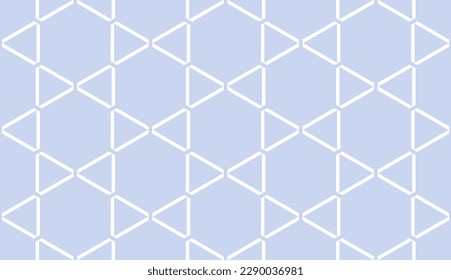 Abstract Seamless Geometric Hexagons and Triangles Pattern. Vector Art.