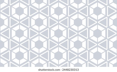 Patrón Abstractas de hexágonos y triángulos geométricos sin fisuras. Arte vectorial.