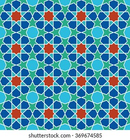 Abstract seamless geometric islamic mosaic for your design