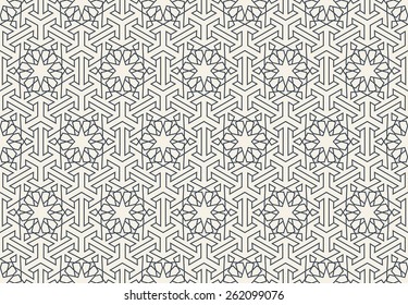 Abstract seamless geometric islamic wallpaper pattern for your design