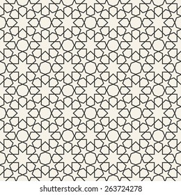 Abstract seamless geometric islamic wallpaper pattern for your design