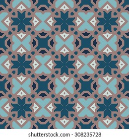 Abstract Seamless Geometric Islamic Wallpaper. Vector Arabic Colorful Pattern. 