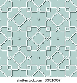 Abstract Seamless Geometric Islamic Wallpaper. Vector Arabic Monochrome Pattern. Lace Texture