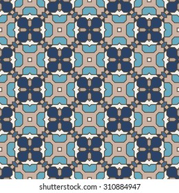 Abstract Seamless Geometric Islamic Wallpaper. Vector Arabic Colorful Pattern. 