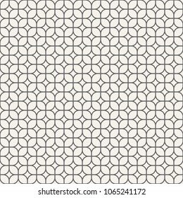 Abstract seamless geometric japanese pattern. Regular tiled ornament of rounder squares. Stylish texture. Vector background.