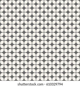 Abstract seamless geometric japanese pattern. Regular tiled ornament of rounder squares. Stylish texture. Vector background.