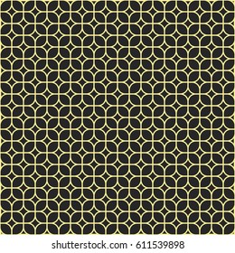 Abstract seamless geometric japanese pattern. Regular tiled ornament of rounder squares. Stylish texture. Vector background.