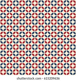 Abstract seamless geometric japanese pattern. Modern stylish texture. Repeating geometric shapes. Contemporary graphic design. Vector color background.