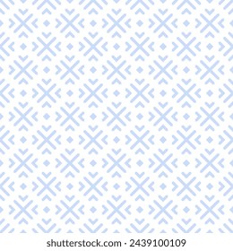 Abstract Seamless Geometric Light Blue Pattern. Vector Art.