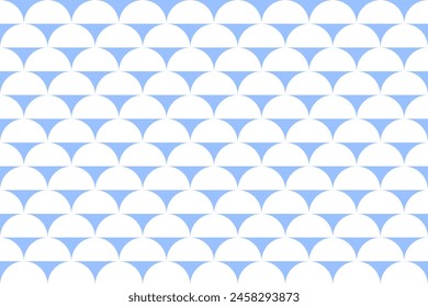 Abstract Seamless Geometric Light Blue and White Pattern. Vector Art.