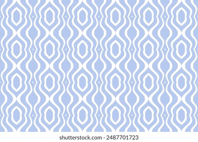 Abstract Seamless Geometric Light Blue and White Pattern. Vector Art.