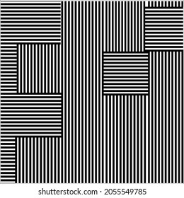  Abstrakte Nahtlose geometrische Linien Muster Streifen.Optische Illusion Zickzag-Effekt. Die geometrischen Kacheln der Op-Art. Futuristisches und lebendiges Design, Illusiver Vektorhintergrund, Muster der grafischen Linien.