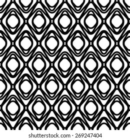 Abstract seamless geometric monochrome diagonal pattern. Vector texture background.