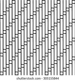 Abstract seamless geometric monochrome diagonal pattern. Vector texture background.