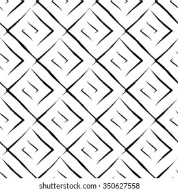 Abstract seamless geometric monochrome diagonal pattern. Vector texture background.