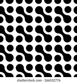 Abstract seamless geometric monochrome pattern. 