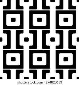 Abstract seamless geometric monochrome pattern. Vector floor texture background.
