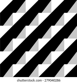 Abstract seamless geometric monochrome pattern.