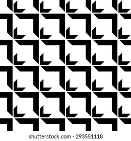 Abstract seamless geometric monochrome pattern. Vector floor texture background.