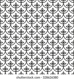 Abstract seamless geometric monochrome pattern. Vector floor texture background.