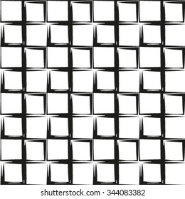 Abstract seamless geometric monochrome pattern. Vector floor texture background.