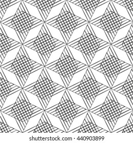 Abstract seamless geometric monochrome pattern. Vector floor texture background.