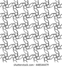 Abstract seamless geometric monochrome pattern. Vector texture background