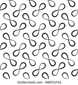 Abstract seamless geometric monochrome pattern. Vector texture background
