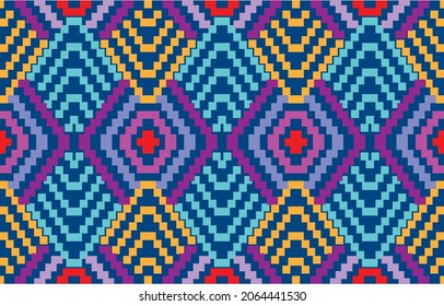 Abstract seamless geometric mosaic pattern