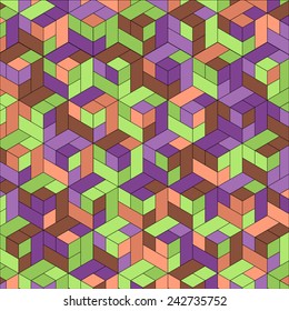 Abstract seamless geometric multicolored background.