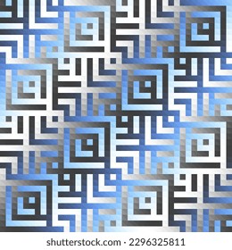 Abstract seamless geometric ornament pattern. Geometric polygonal effect. Gradient ornament.