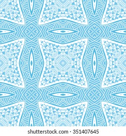 Abstract seamless geometric  ornamental vector pattern. Christmas  winter background design
