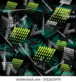 Abstract seamless geometric pattern background.
