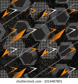 Abstract seamless geometric pattern background.