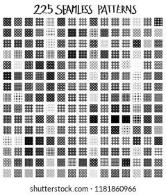 Abstract seamless geometric pattern background set