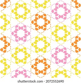 Abstract seamless geometric pattern background, ornamet,floral,illustration vector. 

