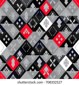 Abstract seamless geometric pattern background. Decorative ornament, geometric elements for fabric, textile, web design, wrapping paper. Grunge neon texture background. Wallpaper for boys and girls