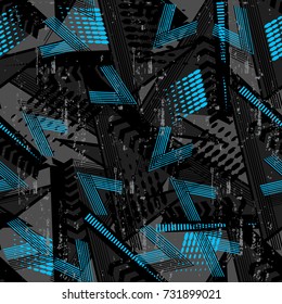 Abstract seamless geometric pattern background.
