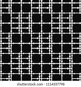 Abstract seamless geometric pattern. black and white repeated backdrop for sport textile, clothes, wrapping paper. Grid repeating. Monochrome ornament. 