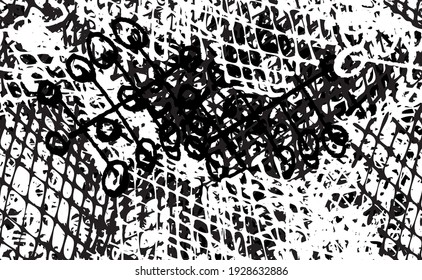Abstract seamless geometric pattern. Black and white grunge texture