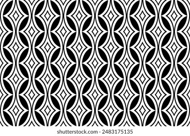 Abstractas patrón geométrico sin costuras. Textura en blanco y negro. Arte vectorial.