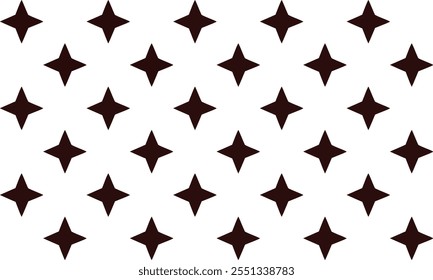 Abstract Seamless geometric pattern with black stars on white background. diamond and star Vector illustration, repeat star pattern design for fabric printing repeat pattern, checkerboard, chessboard