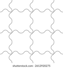 Abstract Seamless Geometric Pattern. Black and white geometric background. Textile design background. EPS vector illustration
