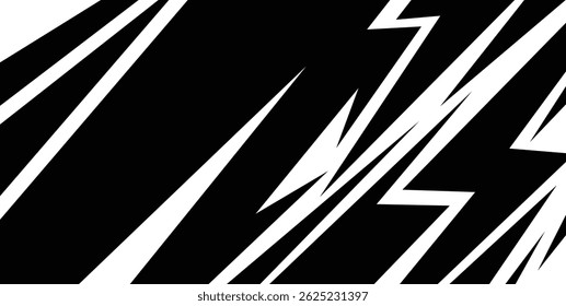 Abstrato padrão geométrico contínuo. Fundo preto e branco com raios
