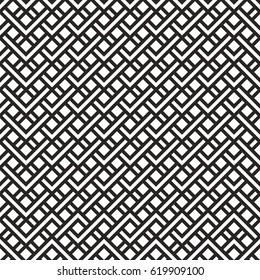 Abstract seamless geometric pattern from black and white stripes, zigzags