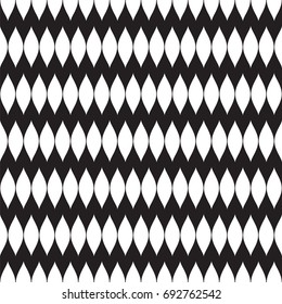 Abstract seamless geometric pattern - black on white Pointed Mesh